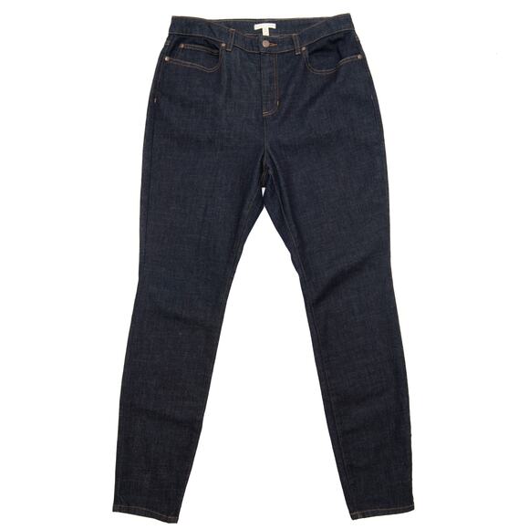 Eileen Fisher Utility Blue High Waist Taper Leg Jeans Size 12 - Picture 1 of 10